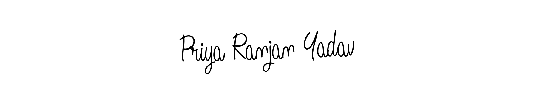 Design your own signature with our free online signature maker. With this signature software, you can create a handwritten (Angelique-Rose-font-FFP) signature for name Priya Ranjan Yadav. Priya Ranjan Yadav signature style 5 images and pictures png