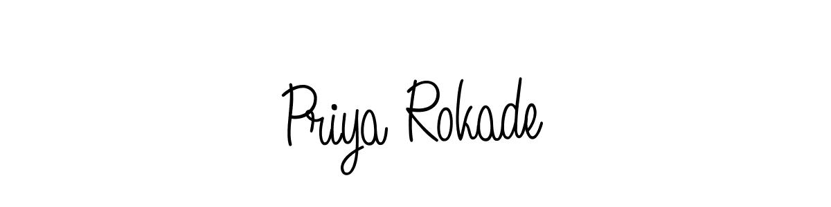 Design your own signature with our free online signature maker. With this signature software, you can create a handwritten (Angelique-Rose-font-FFP) signature for name Priya Rokade. Priya Rokade signature style 5 images and pictures png