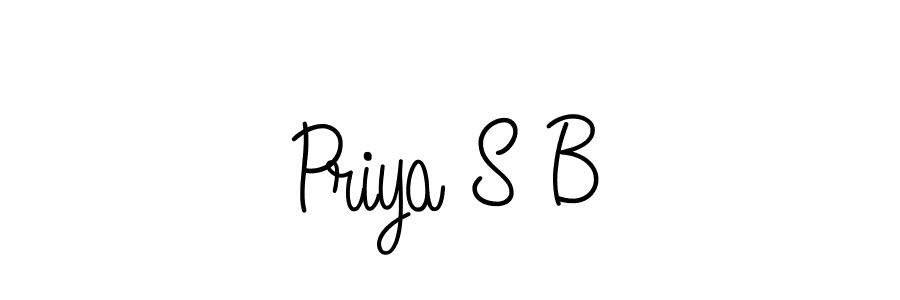 Design your own signature with our free online signature maker. With this signature software, you can create a handwritten (Angelique-Rose-font-FFP) signature for name Priya S B. Priya S B signature style 5 images and pictures png