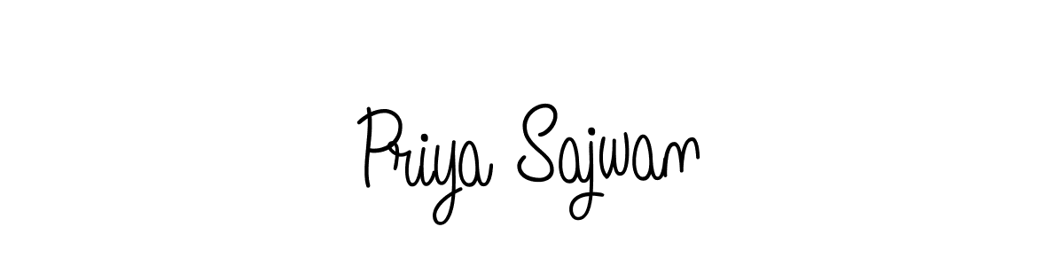 if you are searching for the best signature style for your name Priya Sajwan. so please give up your signature search. here we have designed multiple signature styles  using Angelique-Rose-font-FFP. Priya Sajwan signature style 5 images and pictures png