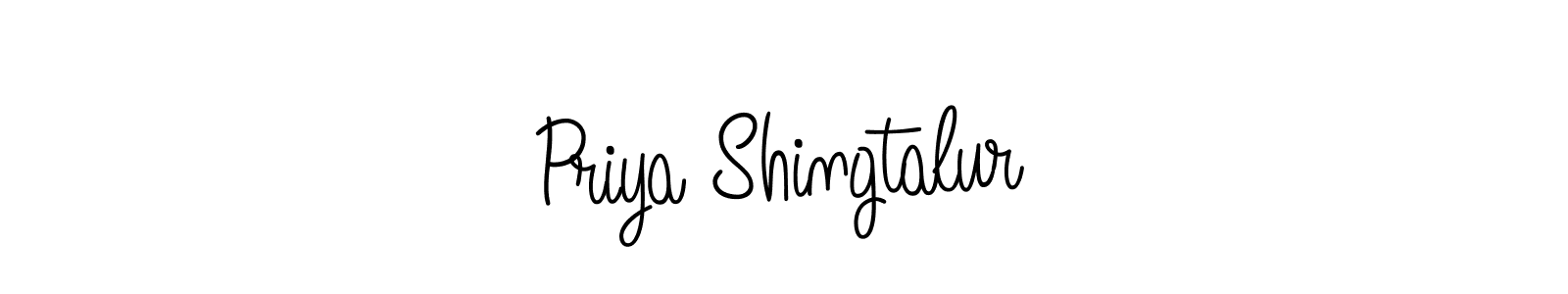 Use a signature maker to create a handwritten signature online. With this signature software, you can design (Angelique-Rose-font-FFP) your own signature for name Priya Shingtalur. Priya Shingtalur signature style 5 images and pictures png