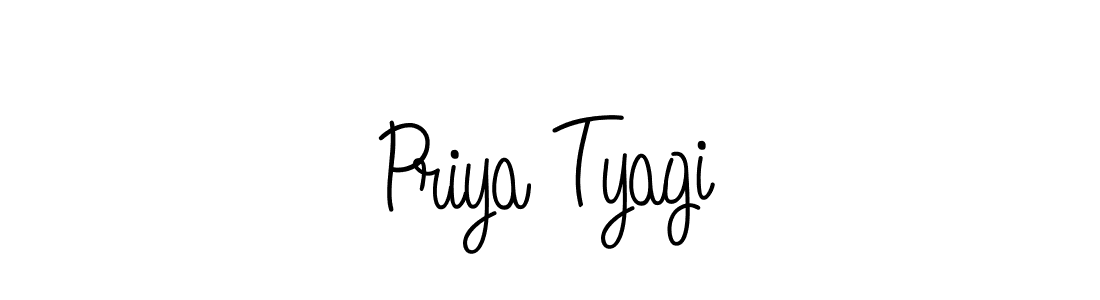 How to make Priya Tyagi name signature. Use Angelique-Rose-font-FFP style for creating short signs online. This is the latest handwritten sign. Priya Tyagi signature style 5 images and pictures png