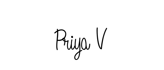 How to make Priya V signature? Angelique-Rose-font-FFP is a professional autograph style. Create handwritten signature for Priya V name. Priya V signature style 5 images and pictures png