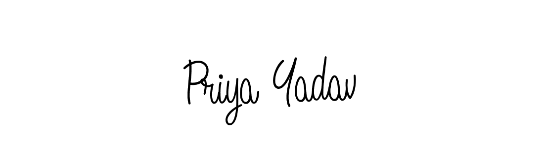 if you are searching for the best signature style for your name Priya Yadav. so please give up your signature search. here we have designed multiple signature styles  using Angelique-Rose-font-FFP. Priya Yadav signature style 5 images and pictures png