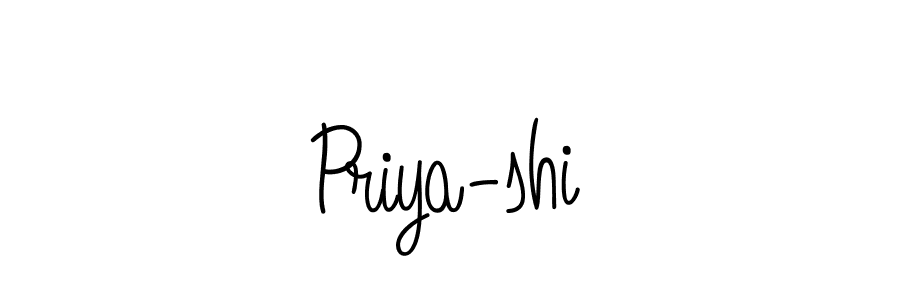 Design your own signature with our free online signature maker. With this signature software, you can create a handwritten (Angelique-Rose-font-FFP) signature for name Priya-shi. Priya-shi signature style 5 images and pictures png