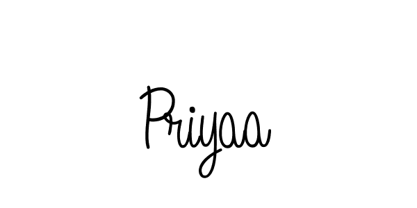 How to make Priyaa name signature. Use Angelique-Rose-font-FFP style for creating short signs online. This is the latest handwritten sign. Priyaa signature style 5 images and pictures png