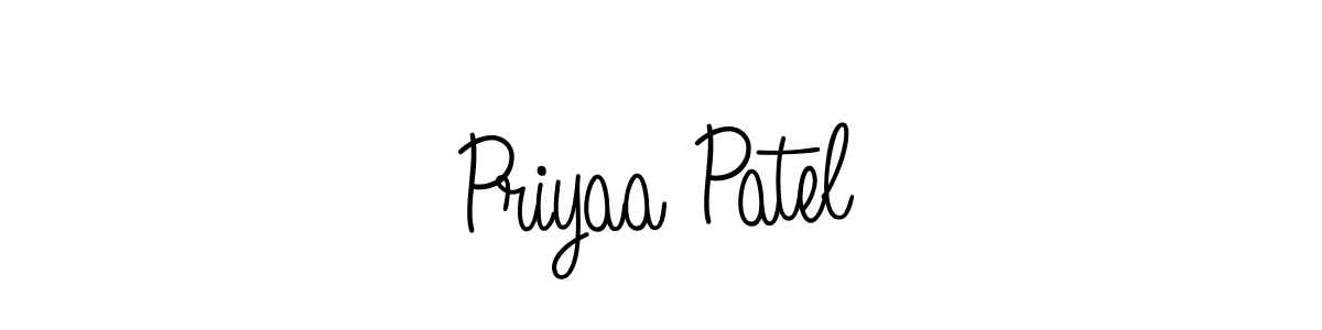 Priyaa Patel stylish signature style. Best Handwritten Sign (Angelique-Rose-font-FFP) for my name. Handwritten Signature Collection Ideas for my name Priyaa Patel. Priyaa Patel signature style 5 images and pictures png