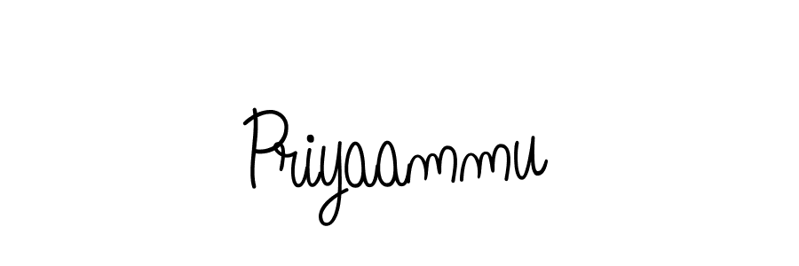 Design your own signature with our free online signature maker. With this signature software, you can create a handwritten (Angelique-Rose-font-FFP) signature for name Priyaammu. Priyaammu signature style 5 images and pictures png