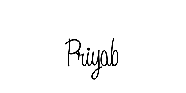 Design your own signature with our free online signature maker. With this signature software, you can create a handwritten (Angelique-Rose-font-FFP) signature for name Priyab. Priyab signature style 5 images and pictures png