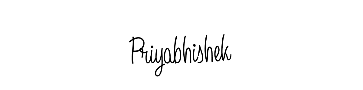 Create a beautiful signature design for name Priyabhishek. With this signature (Angelique-Rose-font-FFP) fonts, you can make a handwritten signature for free. Priyabhishek signature style 5 images and pictures png