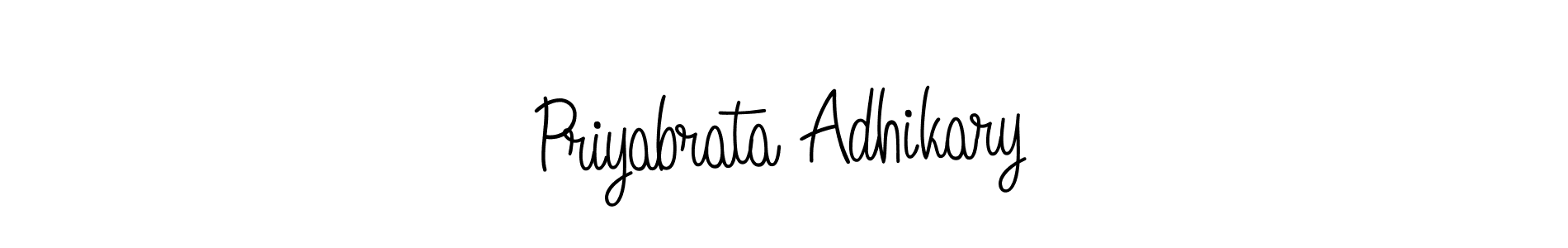 Use a signature maker to create a handwritten signature online. With this signature software, you can design (Angelique-Rose-font-FFP) your own signature for name Priyabrata Adhikary. Priyabrata Adhikary signature style 5 images and pictures png