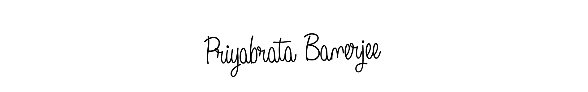 Use a signature maker to create a handwritten signature online. With this signature software, you can design (Angelique-Rose-font-FFP) your own signature for name Priyabrata Banerjee. Priyabrata Banerjee signature style 5 images and pictures png