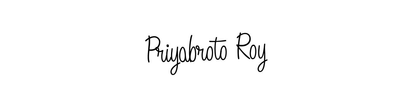 Create a beautiful signature design for name Priyabroto Roy. With this signature (Angelique-Rose-font-FFP) fonts, you can make a handwritten signature for free. Priyabroto Roy signature style 5 images and pictures png