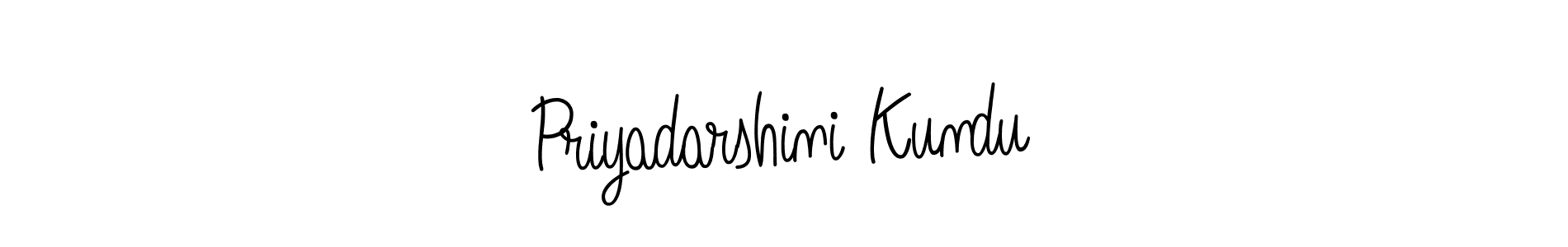Design your own signature with our free online signature maker. With this signature software, you can create a handwritten (Angelique-Rose-font-FFP) signature for name Priyadarshini Kundu. Priyadarshini Kundu signature style 5 images and pictures png