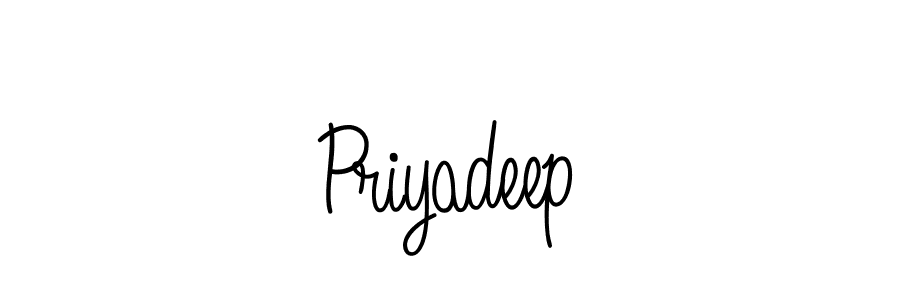 Create a beautiful signature design for name Priyadeep. With this signature (Angelique-Rose-font-FFP) fonts, you can make a handwritten signature for free. Priyadeep signature style 5 images and pictures png