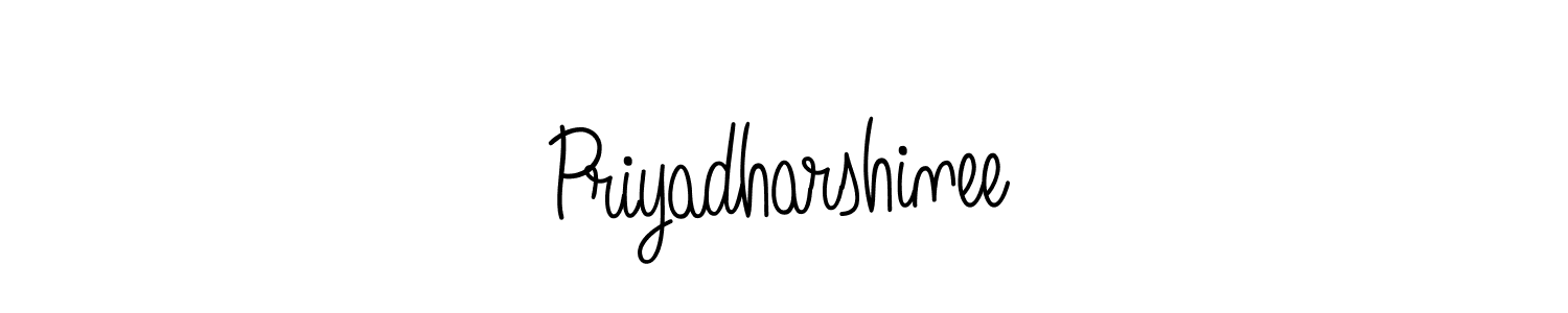 How to make Priyadharshinee name signature. Use Angelique-Rose-font-FFP style for creating short signs online. This is the latest handwritten sign. Priyadharshinee signature style 5 images and pictures png