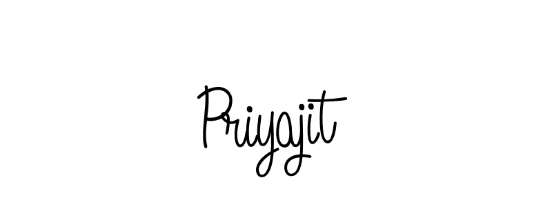 You should practise on your own different ways (Angelique-Rose-font-FFP) to write your name (Priyajit) in signature. don't let someone else do it for you. Priyajit signature style 5 images and pictures png