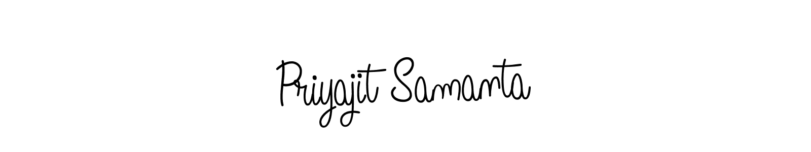 Create a beautiful signature design for name Priyajit Samanta. With this signature (Angelique-Rose-font-FFP) fonts, you can make a handwritten signature for free. Priyajit Samanta signature style 5 images and pictures png