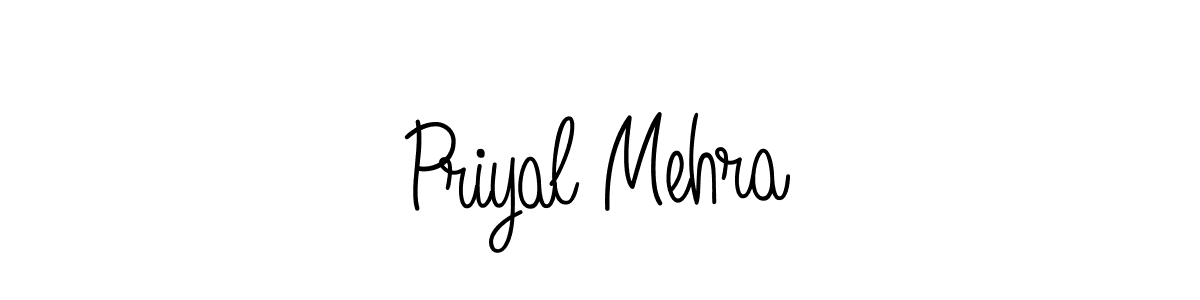 Design your own signature with our free online signature maker. With this signature software, you can create a handwritten (Angelique-Rose-font-FFP) signature for name Priyal Mehra. Priyal Mehra signature style 5 images and pictures png