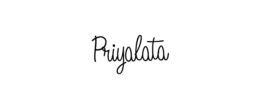 Use a signature maker to create a handwritten signature online. With this signature software, you can design (Angelique-Rose-font-FFP) your own signature for name Priyalata. Priyalata signature style 5 images and pictures png