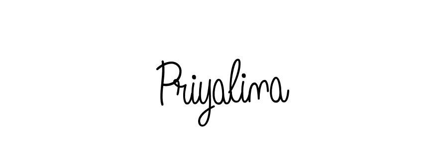 You should practise on your own different ways (Angelique-Rose-font-FFP) to write your name (Priyalina) in signature. don't let someone else do it for you. Priyalina signature style 5 images and pictures png