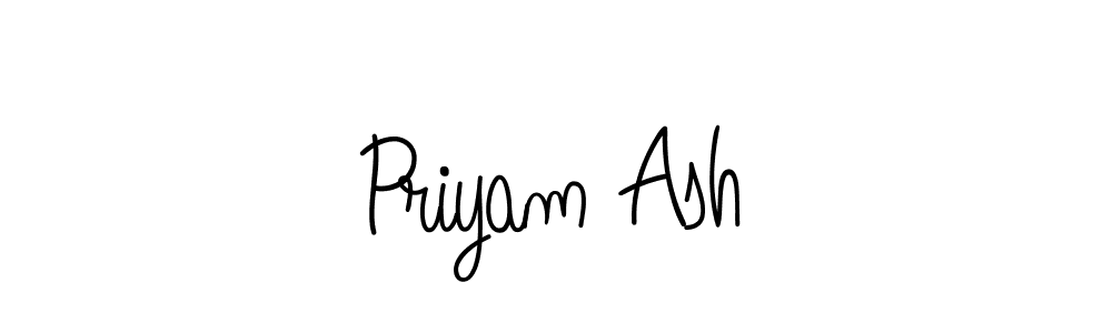 How to Draw Priyam Ash signature style? Angelique-Rose-font-FFP is a latest design signature styles for name Priyam Ash. Priyam Ash signature style 5 images and pictures png