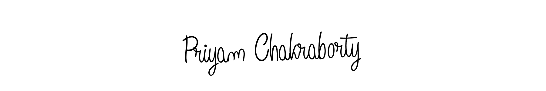 The best way (Angelique-Rose-font-FFP) to make a short signature is to pick only two or three words in your name. The name Priyam Chakraborty include a total of six letters. For converting this name. Priyam Chakraborty signature style 5 images and pictures png