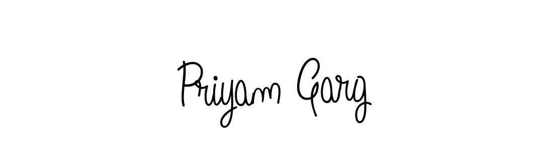 How to make Priyam Garg signature? Angelique-Rose-font-FFP is a professional autograph style. Create handwritten signature for Priyam Garg name. Priyam Garg signature style 5 images and pictures png
