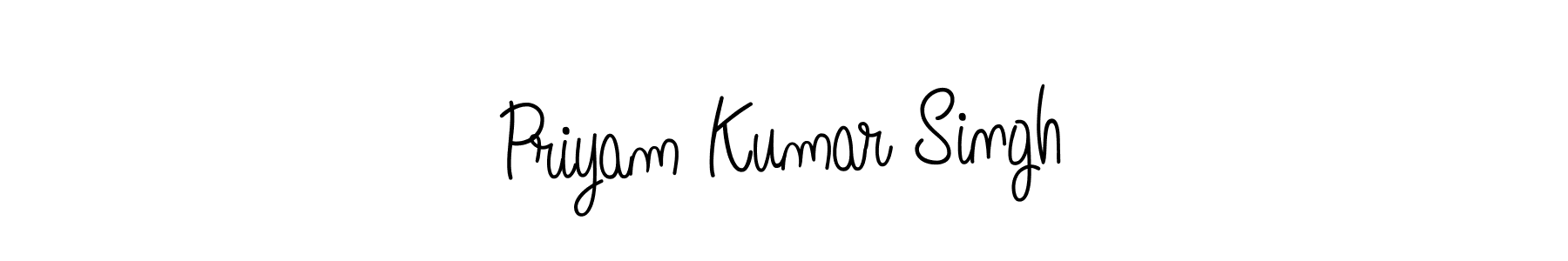 You should practise on your own different ways (Angelique-Rose-font-FFP) to write your name (Priyam Kumar Singh) in signature. don't let someone else do it for you. Priyam Kumar Singh signature style 5 images and pictures png