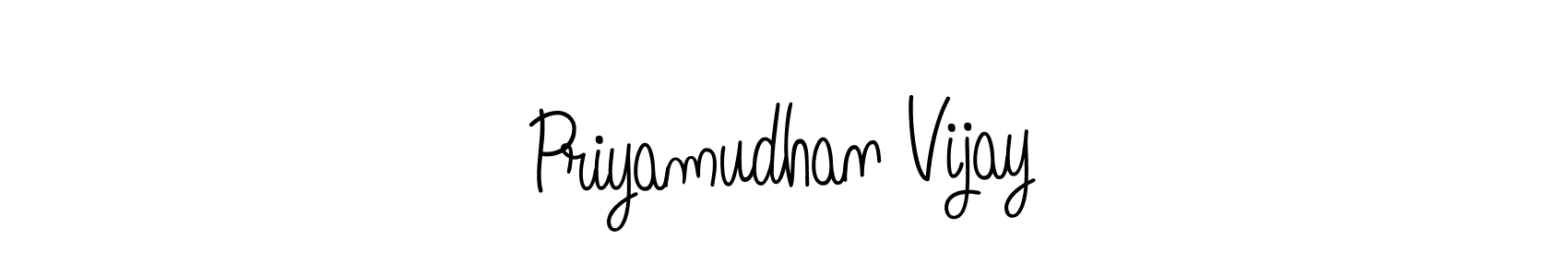 How to Draw Priyamudhan Vijay signature style? Angelique-Rose-font-FFP is a latest design signature styles for name Priyamudhan Vijay. Priyamudhan Vijay signature style 5 images and pictures png