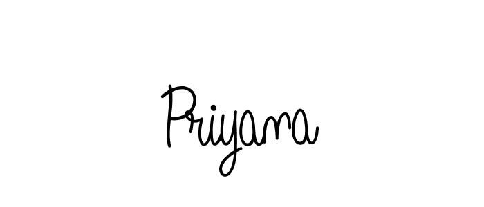 Design your own signature with our free online signature maker. With this signature software, you can create a handwritten (Angelique-Rose-font-FFP) signature for name Priyana. Priyana signature style 5 images and pictures png