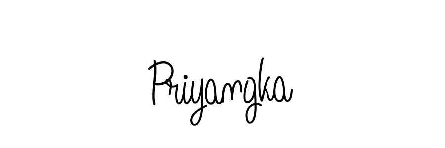 How to make Priyangka name signature. Use Angelique-Rose-font-FFP style for creating short signs online. This is the latest handwritten sign. Priyangka signature style 5 images and pictures png