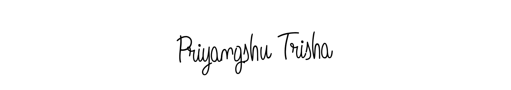 How to make Priyangshu Trisha name signature. Use Angelique-Rose-font-FFP style for creating short signs online. This is the latest handwritten sign. Priyangshu Trisha signature style 5 images and pictures png