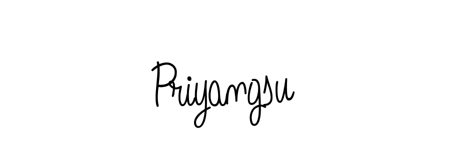 You should practise on your own different ways (Angelique-Rose-font-FFP) to write your name (Priyangsu) in signature. don't let someone else do it for you. Priyangsu signature style 5 images and pictures png