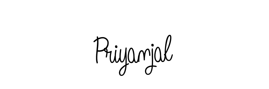 How to make Priyanjal name signature. Use Angelique-Rose-font-FFP style for creating short signs online. This is the latest handwritten sign. Priyanjal signature style 5 images and pictures png