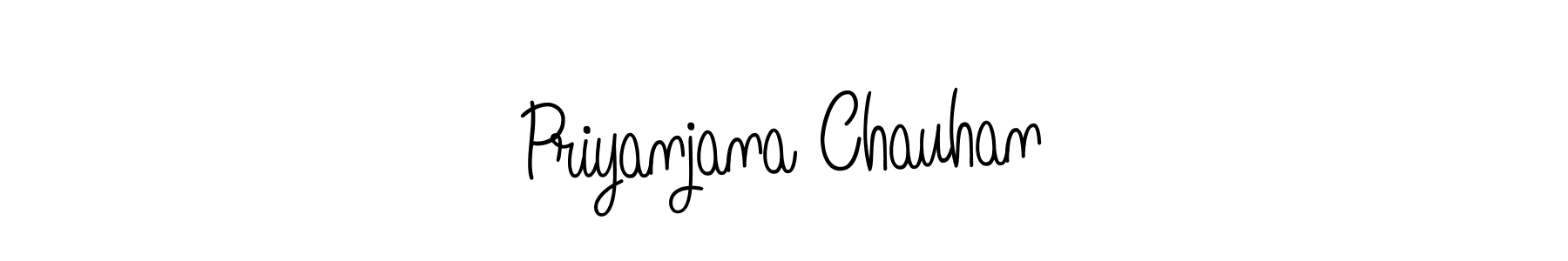 Make a beautiful signature design for name Priyanjana Chauhan. With this signature (Angelique-Rose-font-FFP) style, you can create a handwritten signature for free. Priyanjana Chauhan signature style 5 images and pictures png