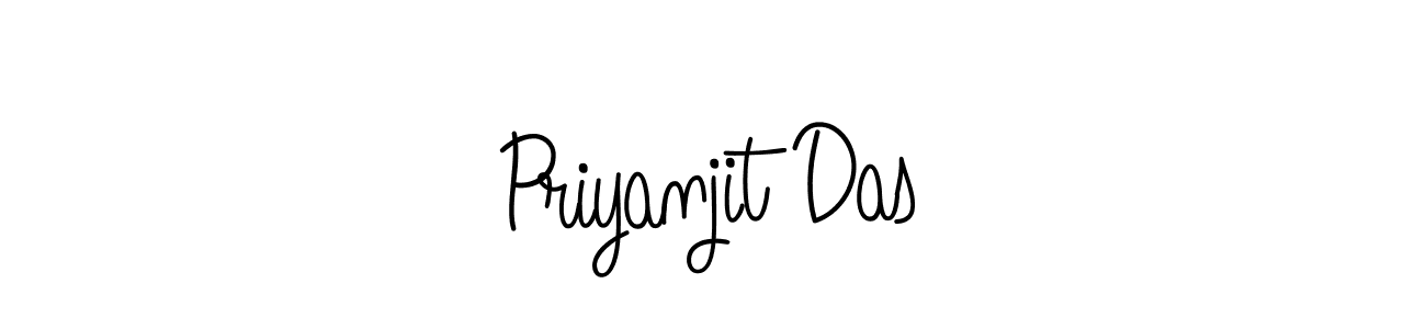 Use a signature maker to create a handwritten signature online. With this signature software, you can design (Angelique-Rose-font-FFP) your own signature for name Priyanjit Das. Priyanjit Das signature style 5 images and pictures png