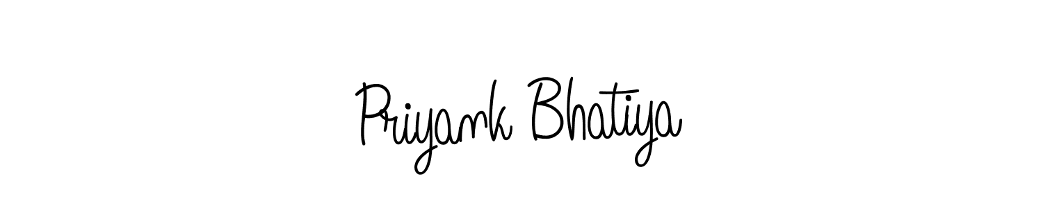 How to make Priyank Bhatiya signature? Angelique-Rose-font-FFP is a professional autograph style. Create handwritten signature for Priyank Bhatiya name. Priyank Bhatiya signature style 5 images and pictures png