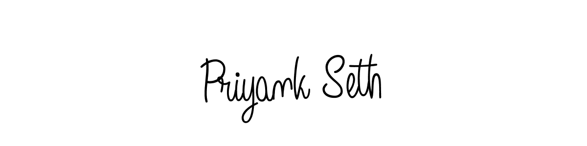 How to make Priyank Seth name signature. Use Angelique-Rose-font-FFP style for creating short signs online. This is the latest handwritten sign. Priyank Seth signature style 5 images and pictures png