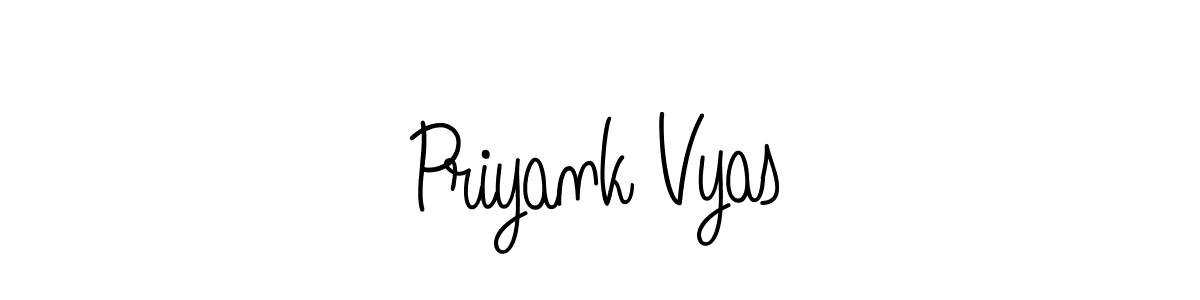 Also we have Priyank Vyas name is the best signature style. Create professional handwritten signature collection using Angelique-Rose-font-FFP autograph style. Priyank Vyas signature style 5 images and pictures png