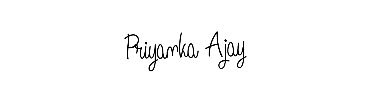 Design your own signature with our free online signature maker. With this signature software, you can create a handwritten (Angelique-Rose-font-FFP) signature for name Priyanka Ajay. Priyanka Ajay signature style 5 images and pictures png