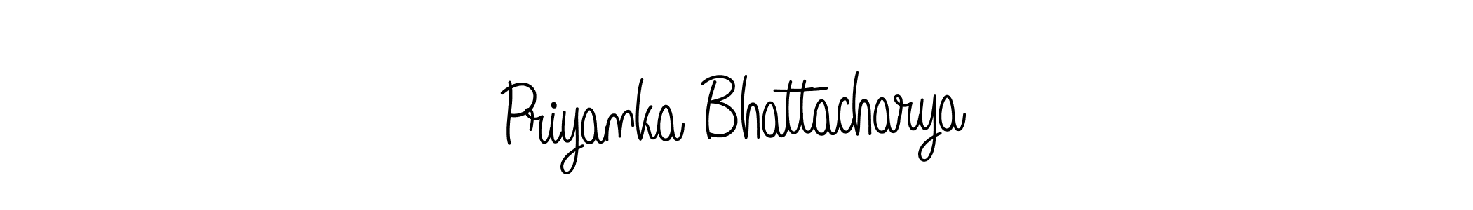 Priyanka Bhattacharya stylish signature style. Best Handwritten Sign (Angelique-Rose-font-FFP) for my name. Handwritten Signature Collection Ideas for my name Priyanka Bhattacharya. Priyanka Bhattacharya signature style 5 images and pictures png