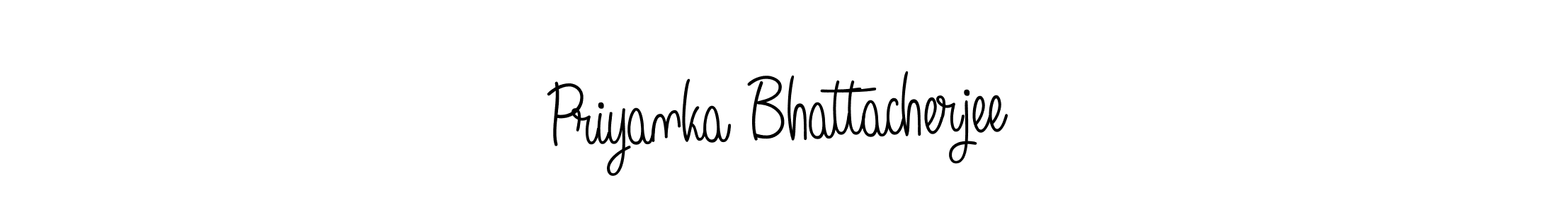 Priyanka Bhattacherjee stylish signature style. Best Handwritten Sign (Angelique-Rose-font-FFP) for my name. Handwritten Signature Collection Ideas for my name Priyanka Bhattacherjee. Priyanka Bhattacherjee signature style 5 images and pictures png