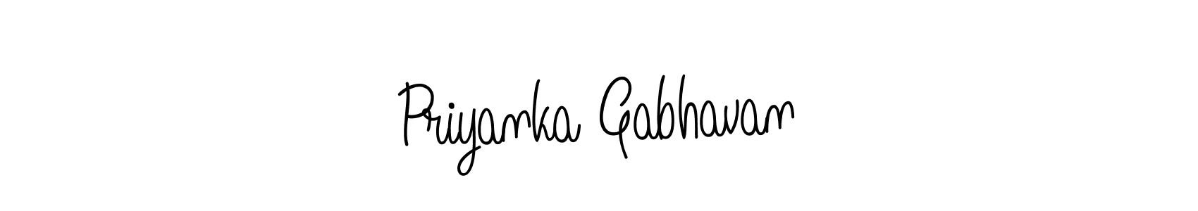 Also we have Priyanka Gabhavan name is the best signature style. Create professional handwritten signature collection using Angelique-Rose-font-FFP autograph style. Priyanka Gabhavan signature style 5 images and pictures png