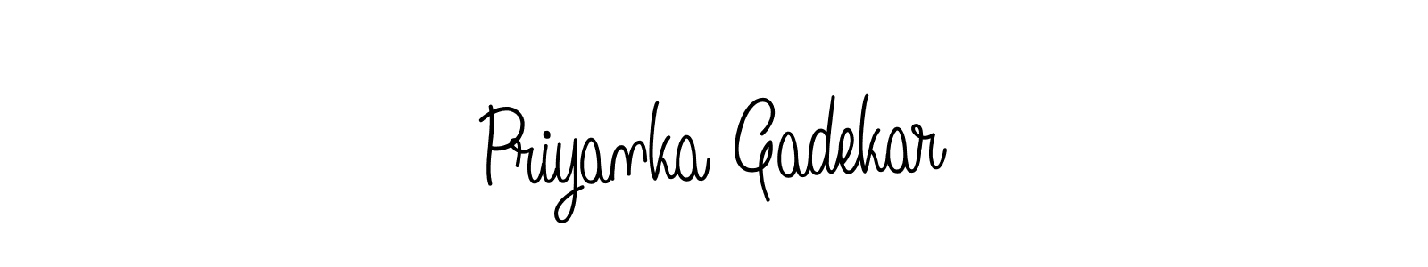 Design your own signature with our free online signature maker. With this signature software, you can create a handwritten (Angelique-Rose-font-FFP) signature for name Priyanka Gadekar. Priyanka Gadekar signature style 5 images and pictures png