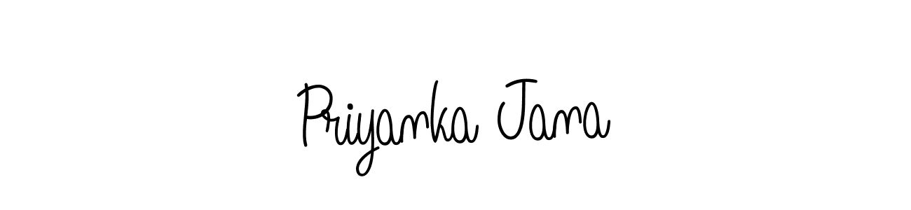 Design your own signature with our free online signature maker. With this signature software, you can create a handwritten (Angelique-Rose-font-FFP) signature for name Priyanka Jana. Priyanka Jana signature style 5 images and pictures png