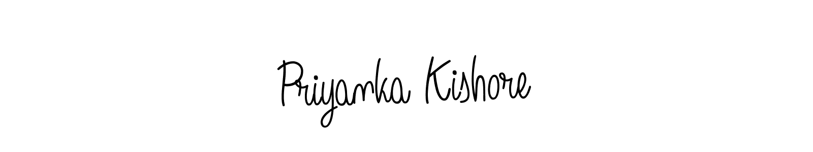 Create a beautiful signature design for name Priyanka Kishore. With this signature (Angelique-Rose-font-FFP) fonts, you can make a handwritten signature for free. Priyanka Kishore signature style 5 images and pictures png