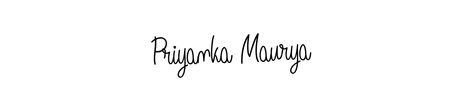 Make a short Priyanka Maurya signature style. Manage your documents anywhere anytime using Angelique-Rose-font-FFP. Create and add eSignatures, submit forms, share and send files easily. Priyanka Maurya signature style 5 images and pictures png