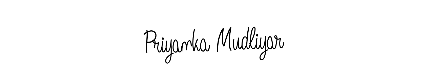 Use a signature maker to create a handwritten signature online. With this signature software, you can design (Angelique-Rose-font-FFP) your own signature for name Priyanka Mudliyar. Priyanka Mudliyar signature style 5 images and pictures png