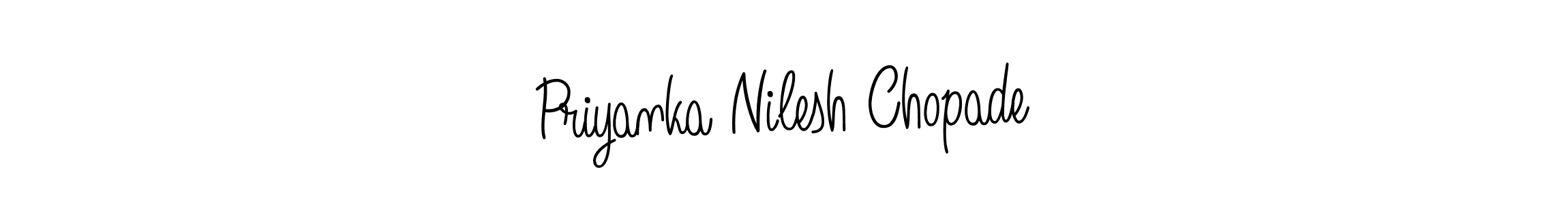 Make a beautiful signature design for name Priyanka Nilesh Chopade. Use this online signature maker to create a handwritten signature for free. Priyanka Nilesh Chopade signature style 5 images and pictures png